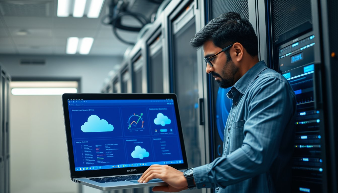 IT technician comparing Google Workspace and Microsoft 365 for Indian SME office setup