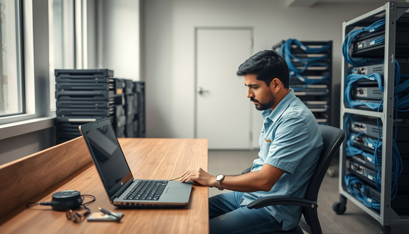 IT technician assessing business laptop hardware eligibility for a Windows 11 migration in an Indian office